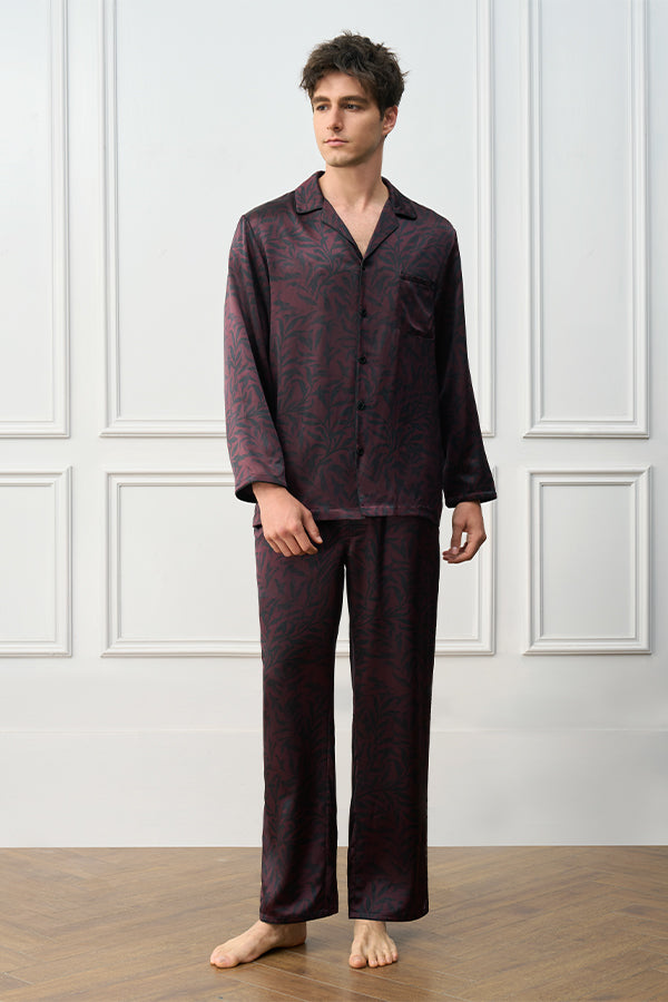 Tropical 男士叶影家居服套装