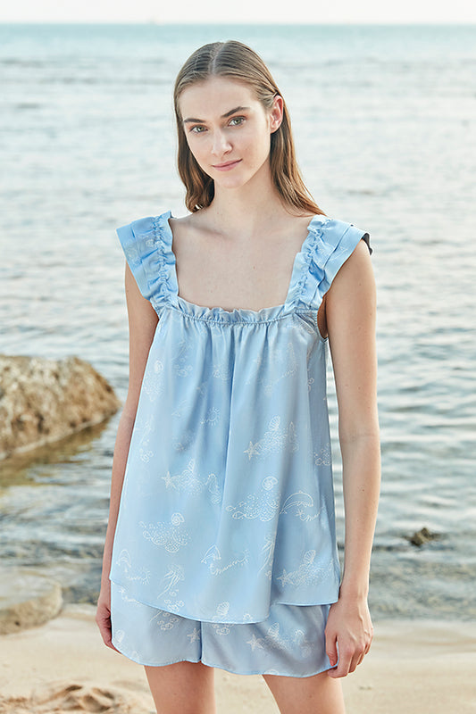 Ocean Blue 背心家居服套装