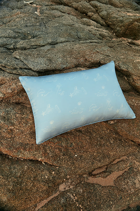 Ocean Blue 桑蚕丝枕套