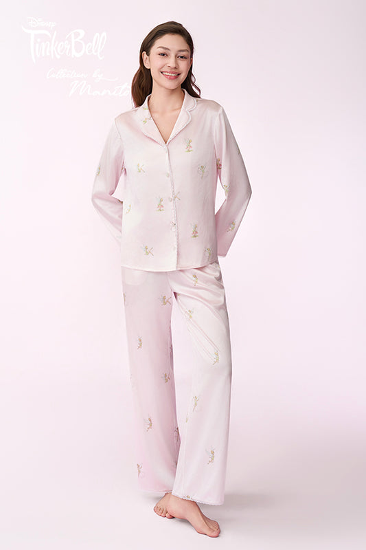 MANITO迪士尼奇妙仙子合作系列Enchanted Charm女士桑蚕丝长袖睡衣套装