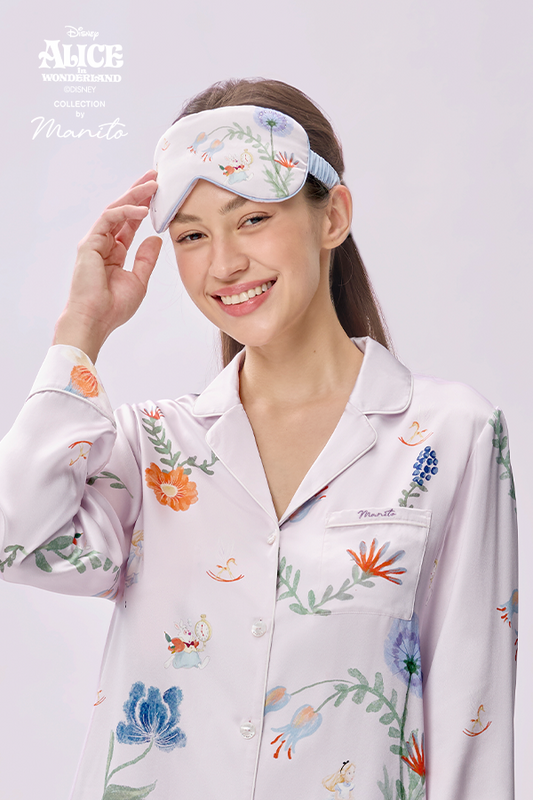 MANITO迪士尼爱丽丝合作系列 Fantasy Forest 桑蚕丝眼罩