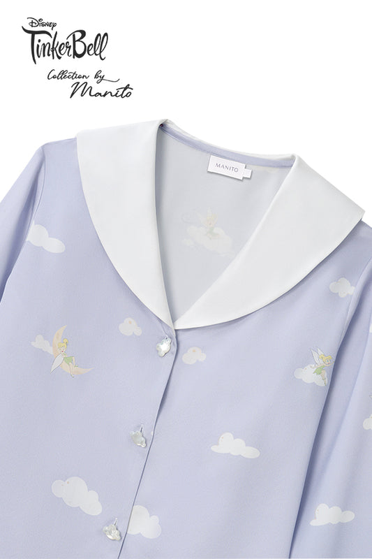 MANITO迪士尼奇妙仙子合作系列Moonglade Dream儿童桑蚕丝睡衣套装