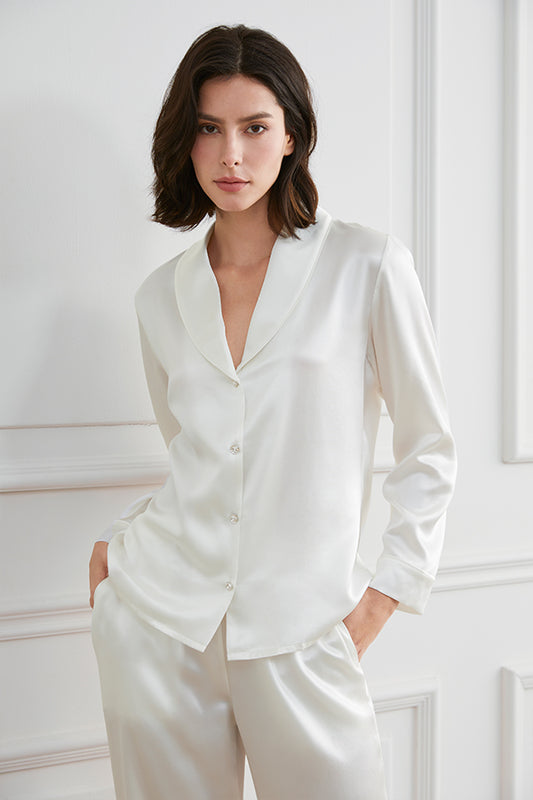 Wedding 女士桑蚕丝睡衣套装