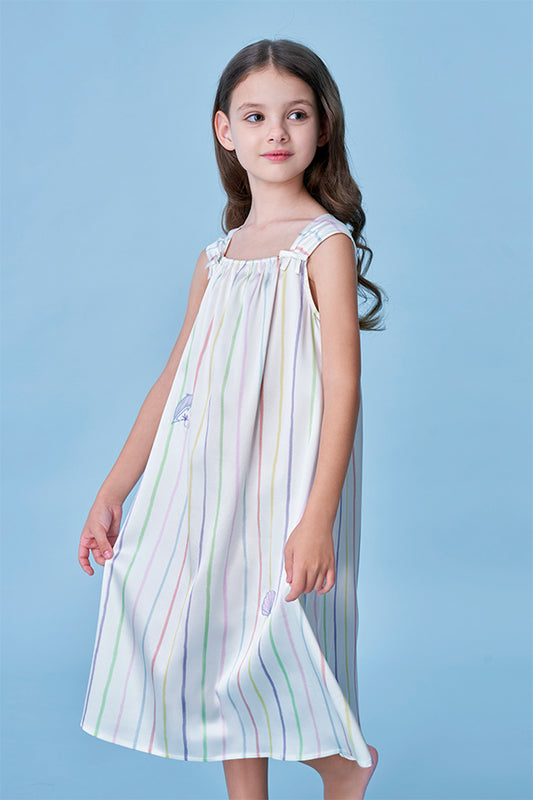 Ocean Stripe桑蚕丝儿童连衣裙
