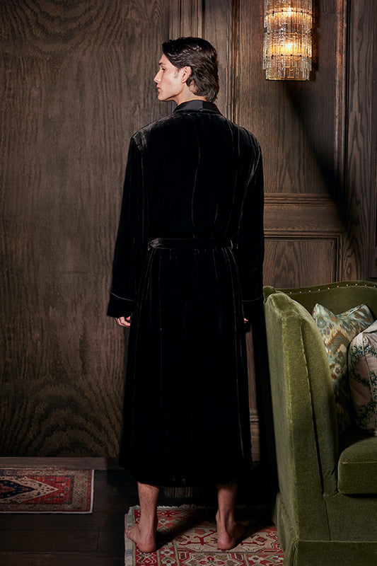 Rome 男士丝绒睡袍