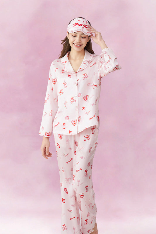 Love Notes 女士桑蚕丝睡衣套装