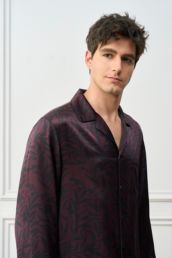 Tropical 男士叶影家居服套装
