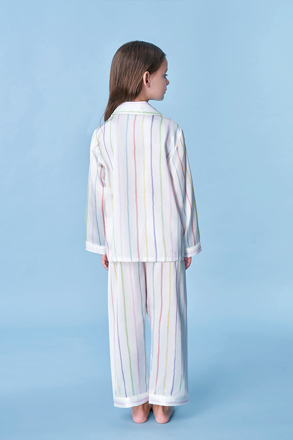 Ocean Stripe桑蚕丝儿童家居服套装