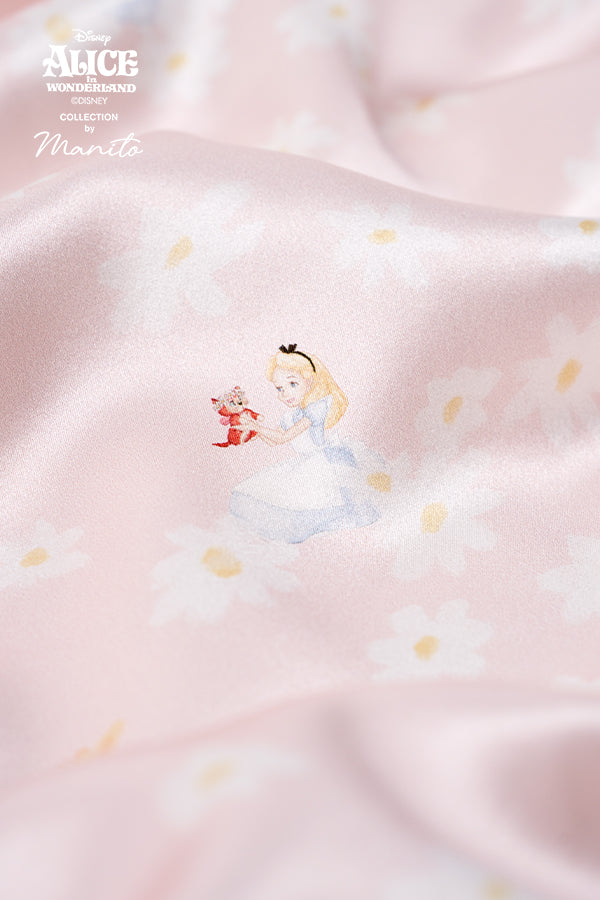 MANITO迪士尼爱丽丝合作系列Daisy 桑蚕丝木耳边短裙