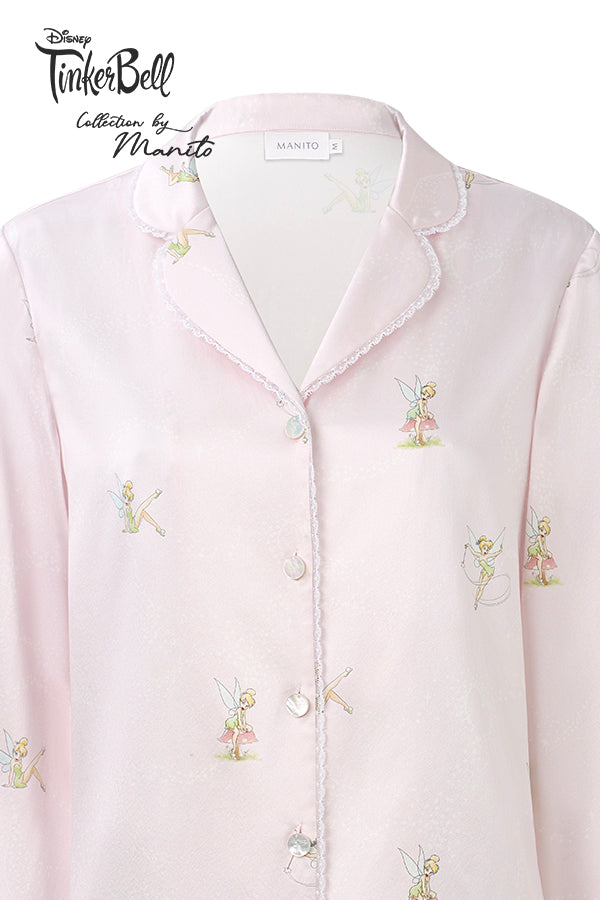 MANITO迪士尼奇妙仙子合作系列Enchanted Charm女士桑蚕丝长袖睡衣套装