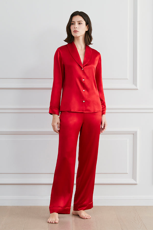 Wedding 女士桑蚕丝睡衣套装