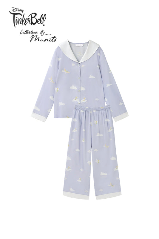 MANITO迪士尼奇妙仙子合作系列Moonglade Dream儿童桑蚕丝睡衣套装