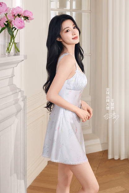 Starry Whisper 女士桑蚕丝吊带睡裙