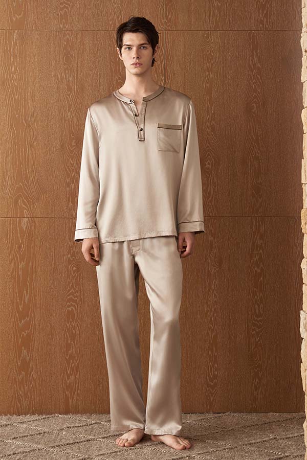 Lior 男士桑蚕丝家居服套装
