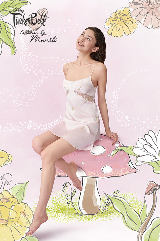 MANITO迪士尼奇妙仙子合作系列Enchanted Charm女士桑蚕丝吊带睡裙