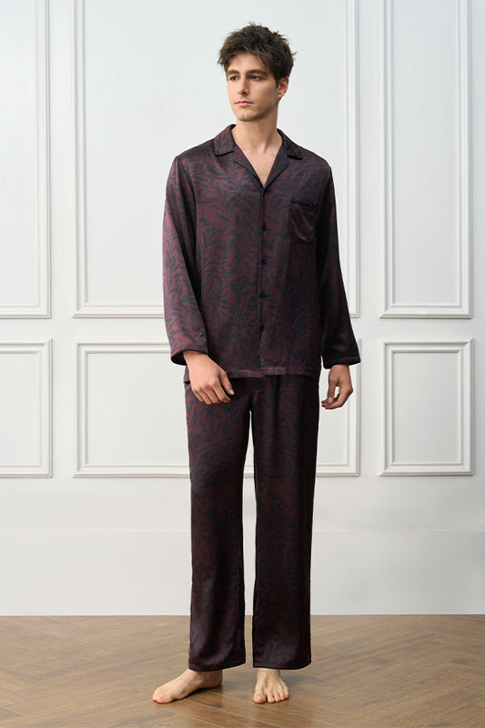 Tropical 男士叶影家居服套装