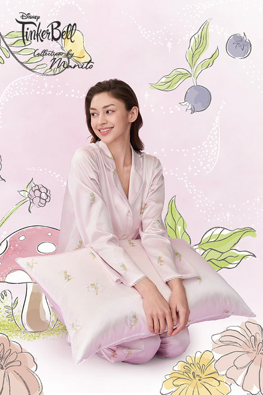 MANITO迪士尼奇妙仙子合作系列Enchanted Charm女士桑蚕丝长袖睡衣套装