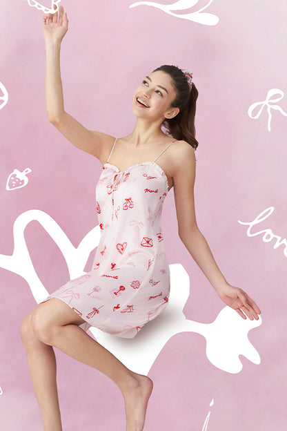Love Notes 女士桑蚕丝吊带睡裙