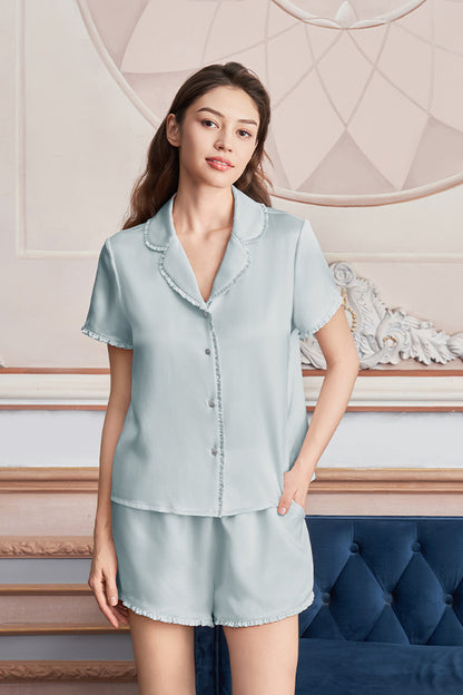 Daisy女士桑蚕丝短袖睡衣套装
