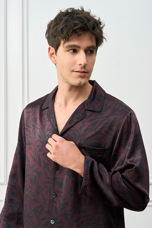 Tropical 男士叶影家居服套装