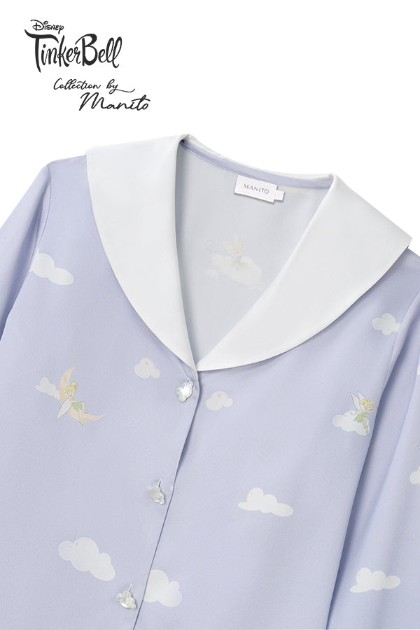 MANITO迪士尼奇妙仙子合作系列Moonglade Dream儿童桑蚕丝睡衣套装