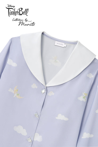 MANITO迪士尼奇妙仙子合作系列Moonglade Dream儿童桑蚕丝睡衣套装