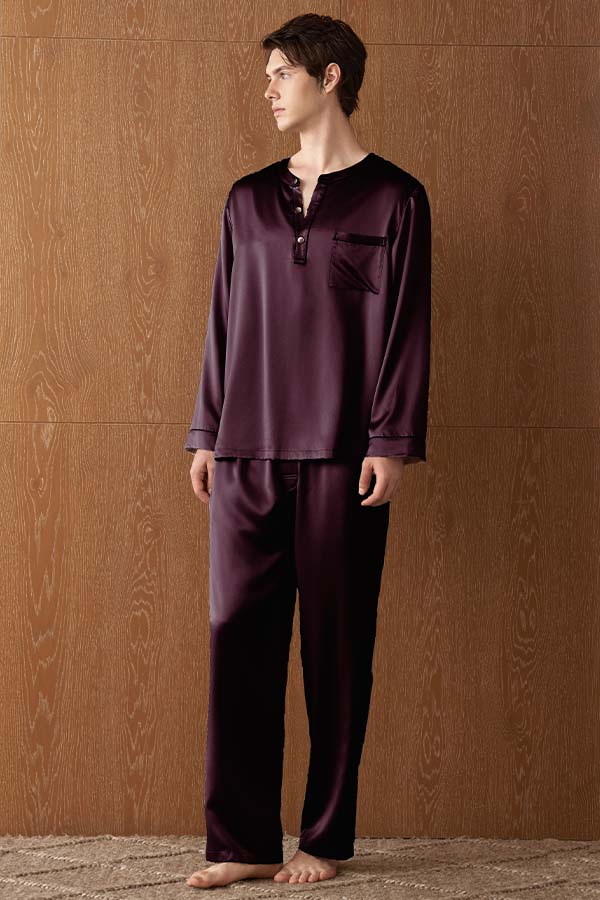Lior 男士桑蚕丝家居服套装