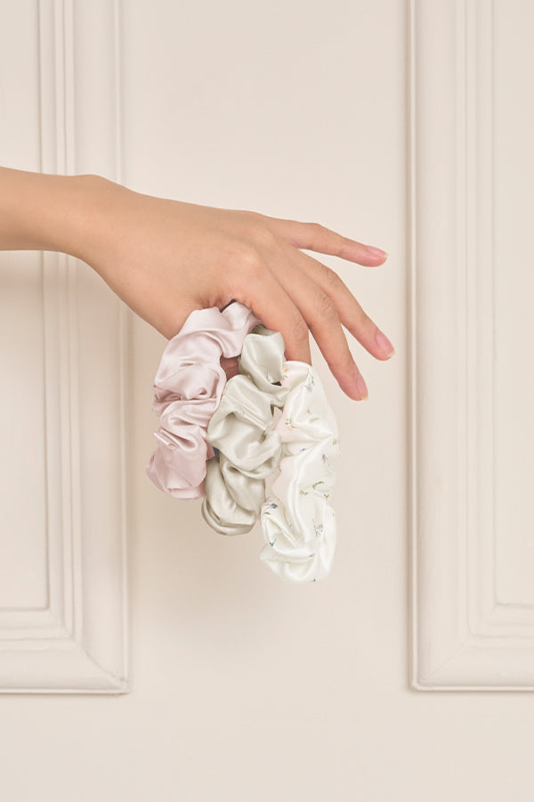 Sweet Garden 桑蚕丝发圈组合（3个装）