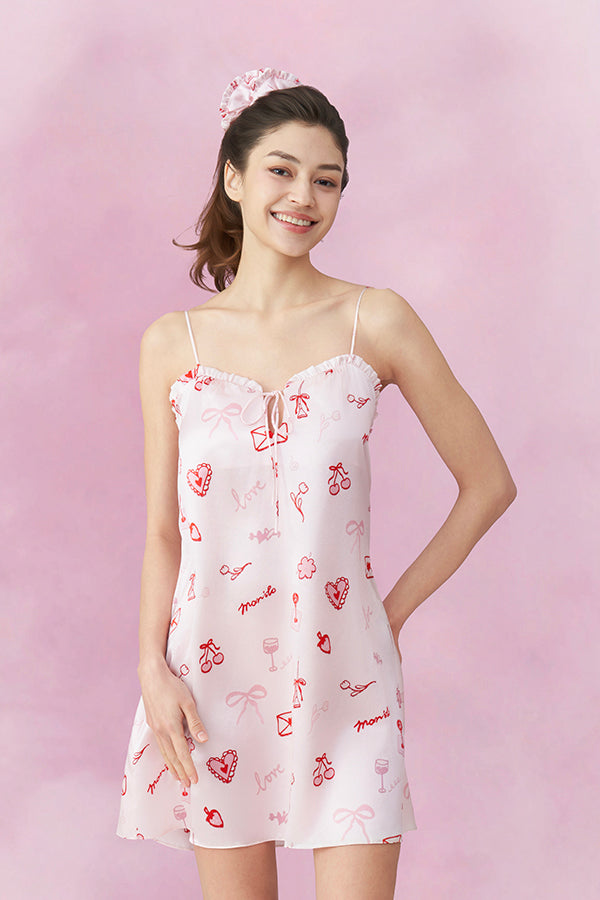 Love Notes 女士桑蚕丝吊带睡裙