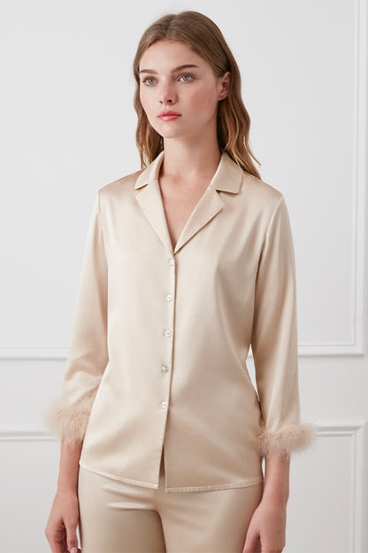 Diva 羽毛睡衣套装