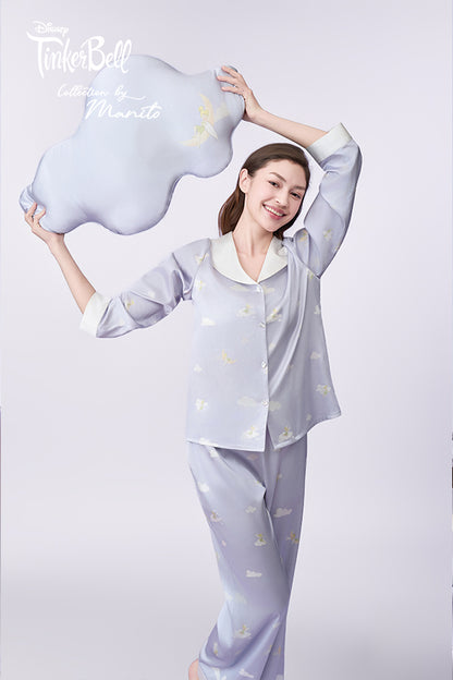 MANITO迪士尼奇妙仙子合作系列 Moonglade Dream女士桑蚕丝长袖睡衣套装