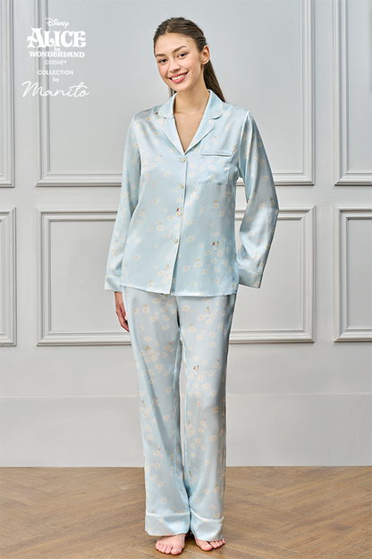 MANITO迪士尼爱丽丝合作系列Daisy 桑蚕丝女士家居服套装