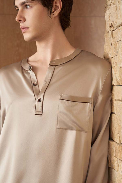 Lior 男士桑蚕丝家居服套装