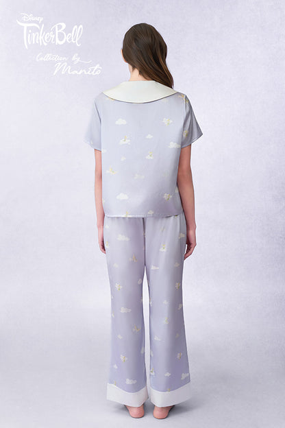 MANITO迪士尼奇妙仙子合作系列 Moonglade Dream女士桑蚕丝短袖睡衣套装