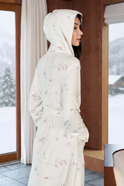 Snow Puppy 女士针织睡袍