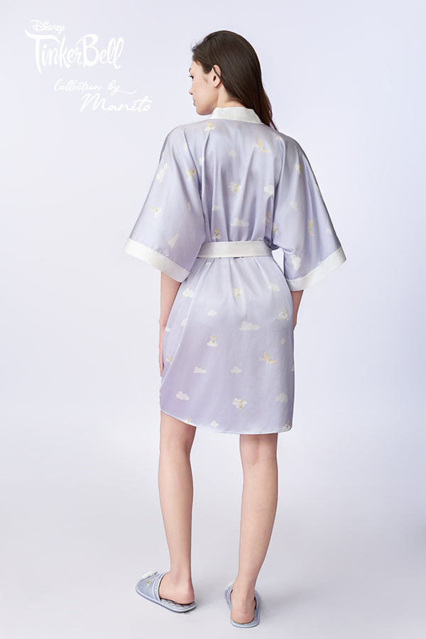 MANITO迪士尼奇妙仙子合作系列 Moonglade Dream女士桑蚕丝短睡袍