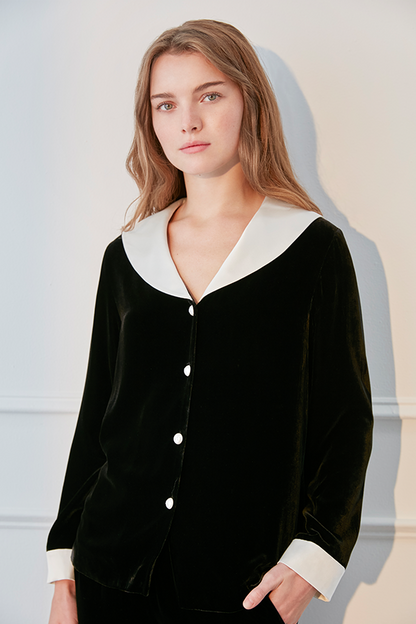 Calla 桑蚕丝丝绒睡衣套装