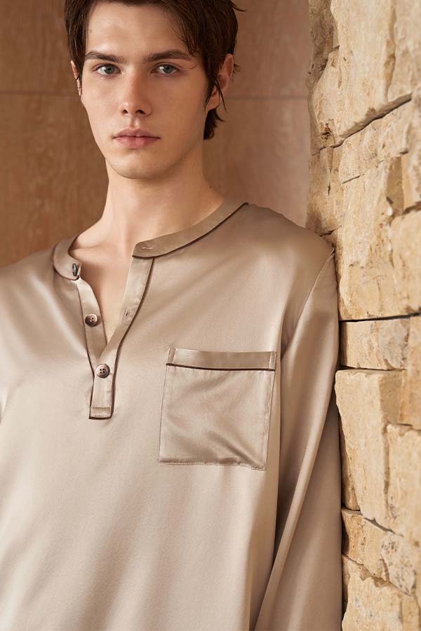 Lior 男士桑蚕丝家居服套装