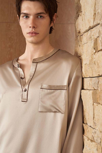 Lior 男士桑蚕丝家居服套装