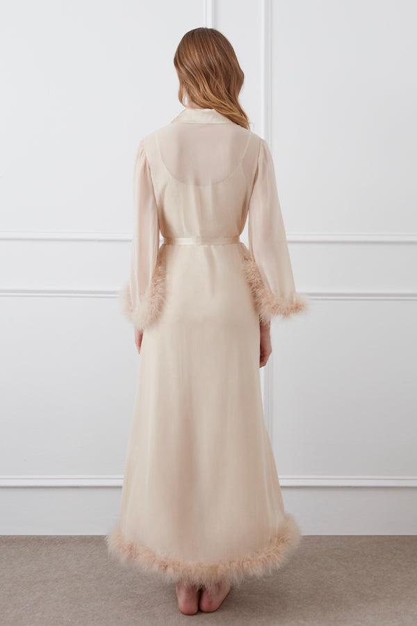 Diva 羽毛长睡袍