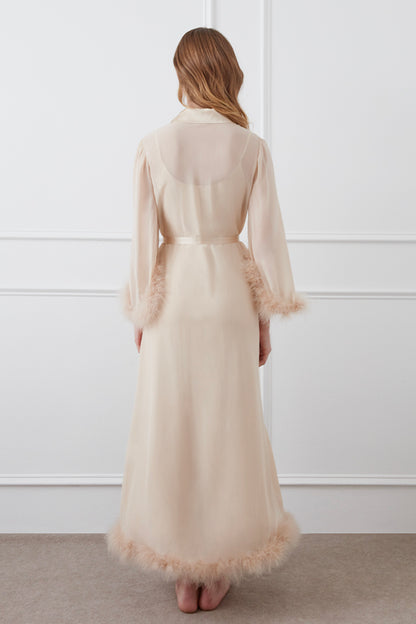 Diva 羽毛长睡袍