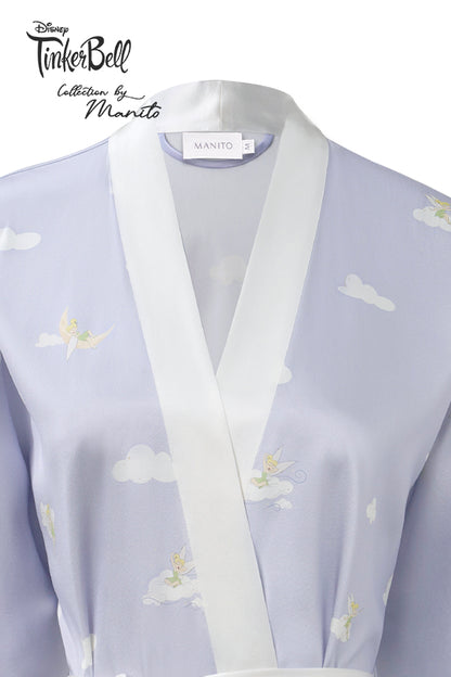 MANITO迪士尼奇妙仙子合作系列 Moonglade Dream女士桑蚕丝短睡袍