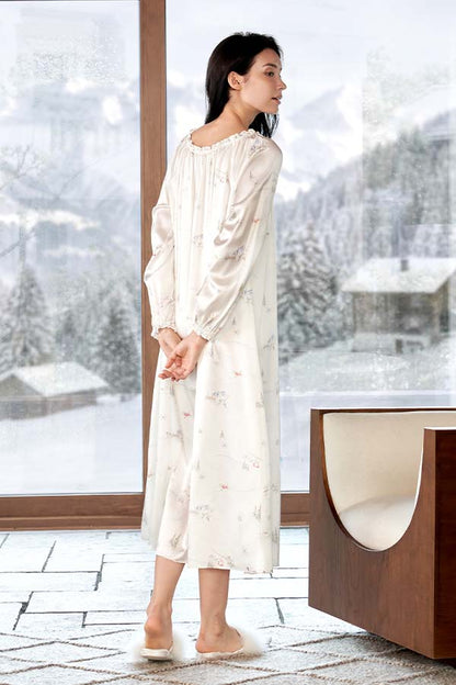 Snow Puppy 女士桑蚕丝睡裙
