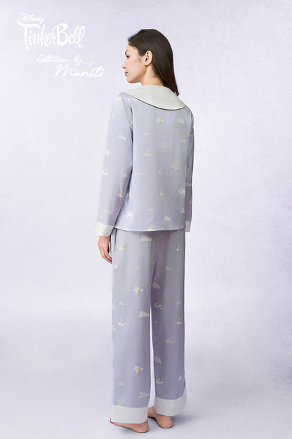 MANITO迪士尼奇妙仙子合作系列 Moonglade Dream女士桑蚕丝长袖睡衣套装