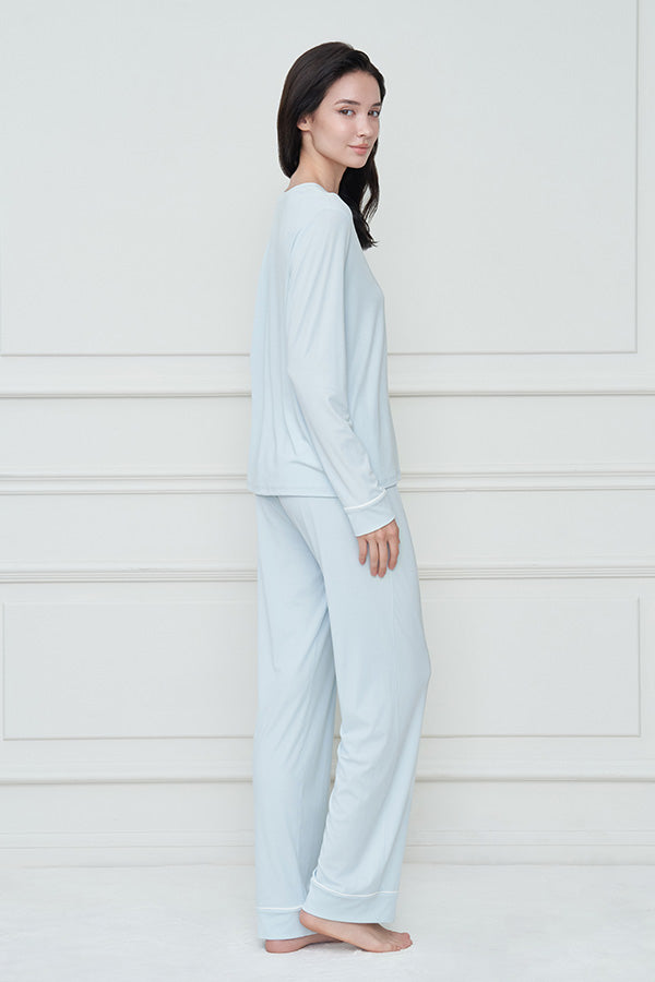 New Soft 女士莫代尔圆领睡衣套装