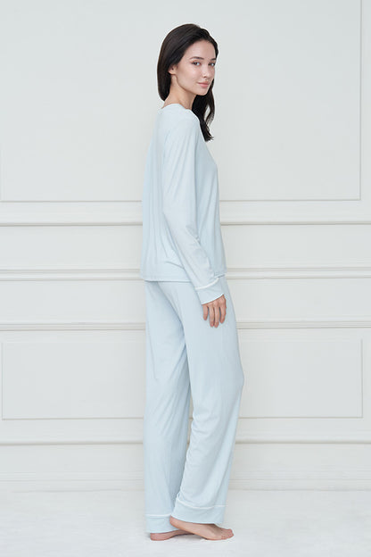 New Soft 女士莫代尔圆领睡衣套装