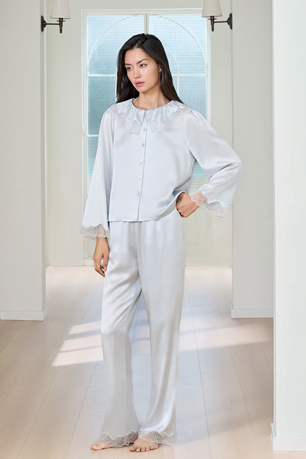 Court 女士桑蚕丝家居服套装