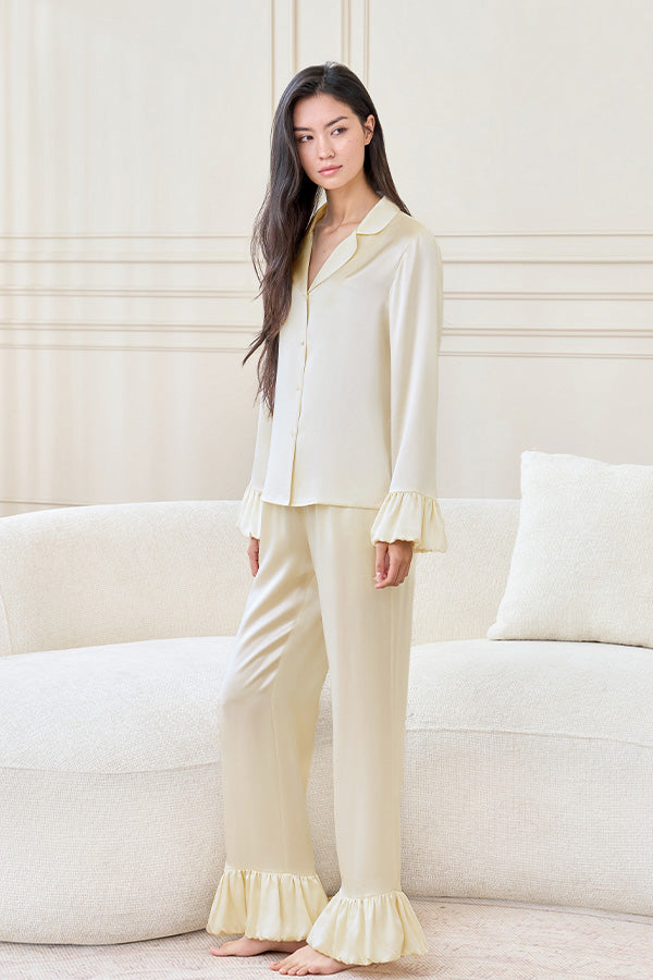 Duchess 女士桑蚕丝家居服套装